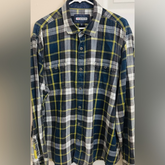 32 Bar Blues Other - 32 Bar Blues Multicolored 100% Cotton Men’s XXL Long Sleeve Button‎ Up Shirt